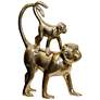 Mother And Child - Gold  Monkey Decorative Table Top Accessory