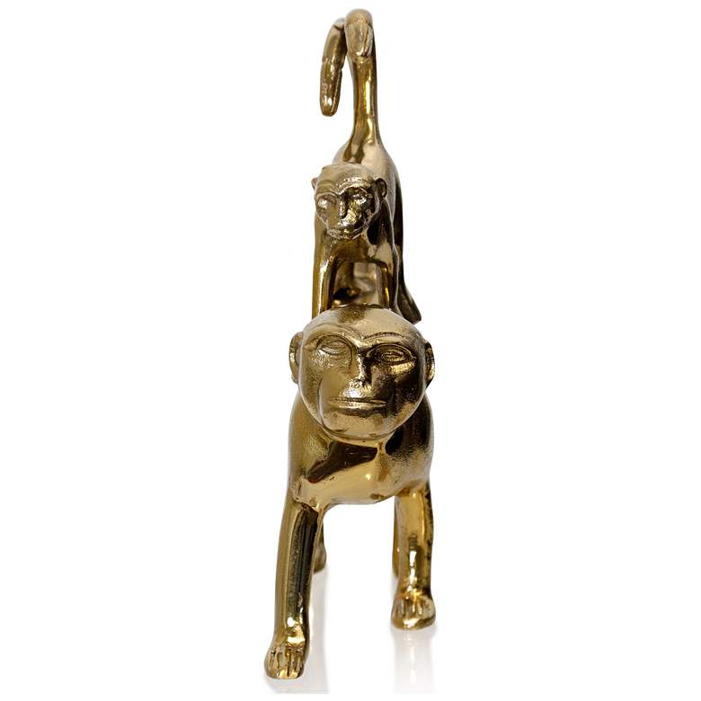 Image 2 Mother And Child - Gold  Monkey Decorative Table Top Accessory more views