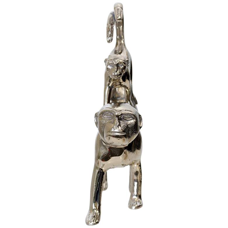 Image 2 Mother And Child - Silver Monkey Decorative Table Top Accessory more views