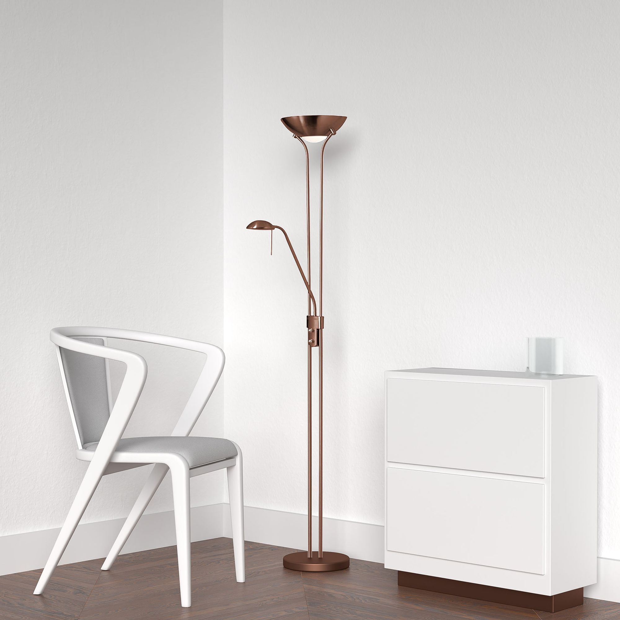 Image 3 Mother and Son 71" High Oil Brushed Bronze Floor Lamp more views