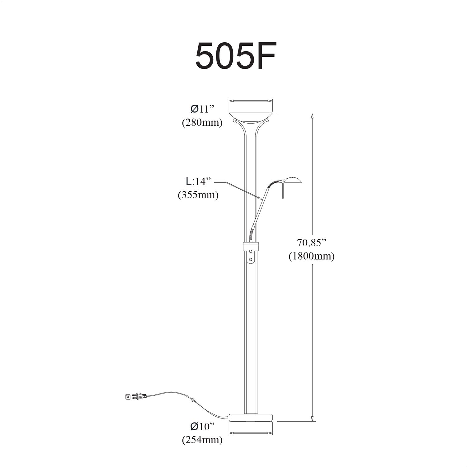 Image 4 Mother and Son 71" High Oil Brushed Bronze Floor Lamp more views