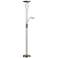 Mother and Son Satin Chrome Metal 29W LED Torchiere Floor Lamp