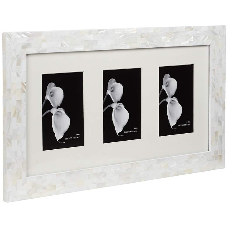 Image 1 Mother of Pearl 3-Opening Photo Frame