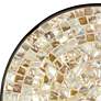 Thumbnail2 of Mother of Pearl Mosaic Black Iron Outdoor Accent Tables Set of 2 more views