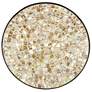 Thumbnail3 of Mother of Pearl Mosaic Black Iron Outdoor Accent Tables Set of 2 more views