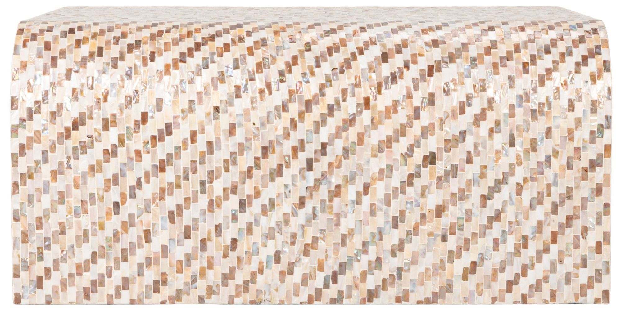 Image 3 Mother of Pearl Waterfall Coffee Table, Brown more views