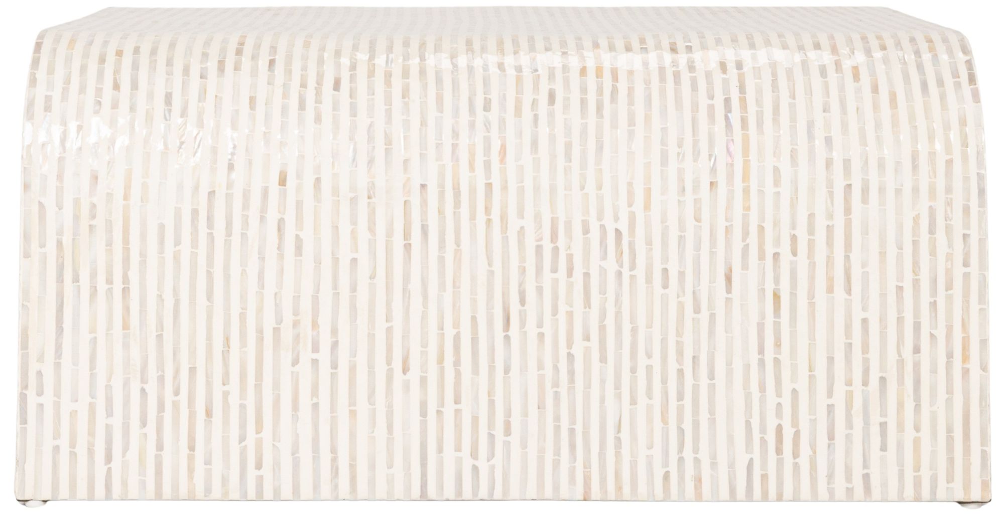 Image 3 Mother of Pearl Waterfall Coffee Table, White more views