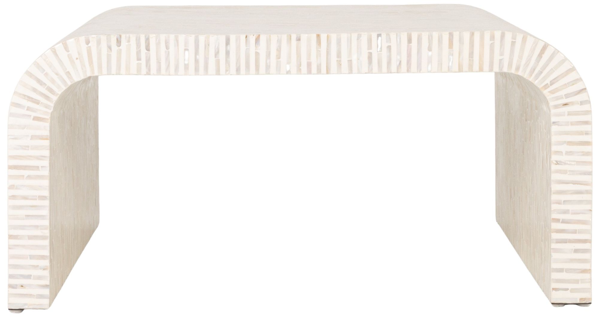 Image 6 Mother of Pearl Waterfall Coffee Table, White more views