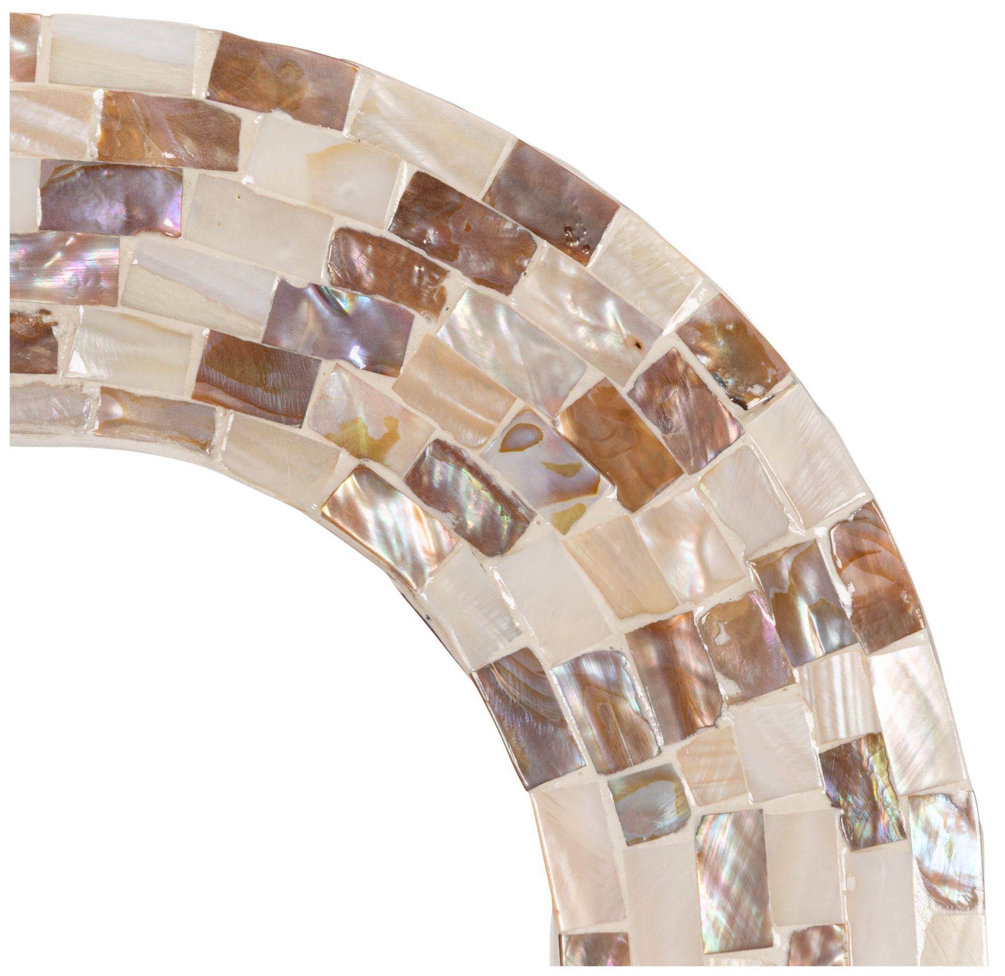 Image 4 Mother of Pearl Waterfall End Table, Brown more views