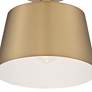 Motif 10" Wide Brushed Brass and White Ceiling Light