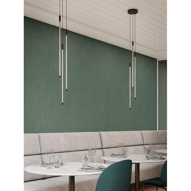 Image 3 Motif 5 1/2" Wide Black LED Multi-Light Pendant more views