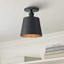 Motif 7 1/4" Wide Black and Gold Ceiling Light