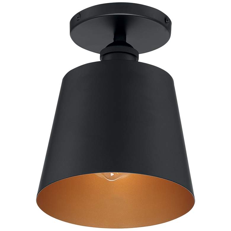 Image 5 Motif 7 1/4" Wide Black and Gold Ceiling Light more views
