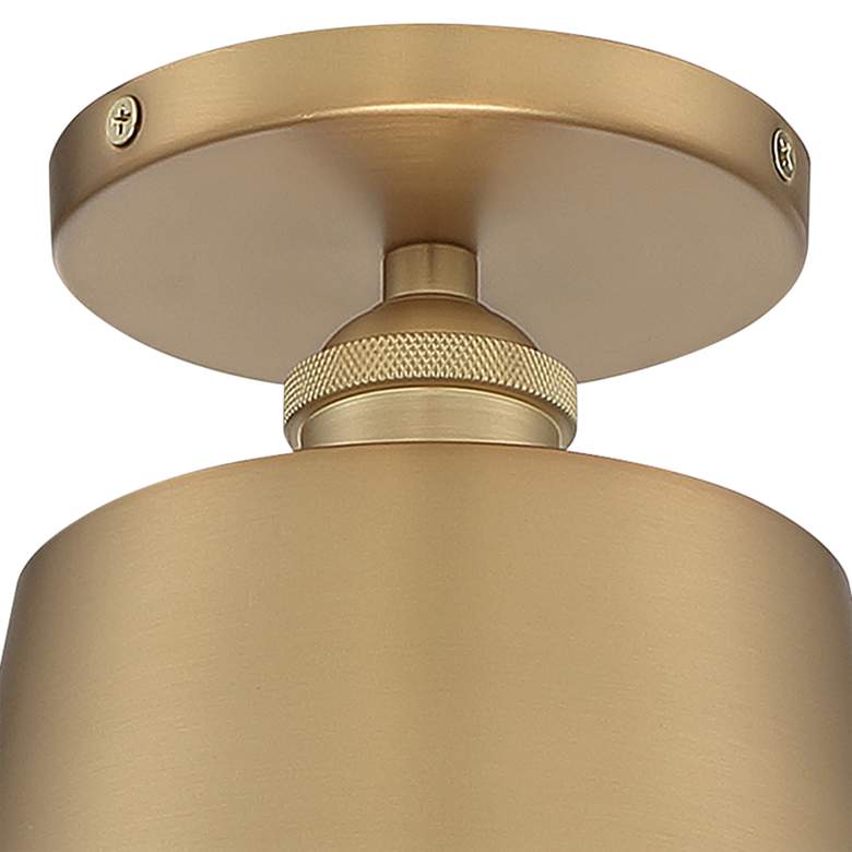 Image 4 Motif 7 1/4" Wide Brushed Brass and White Ceiling Light more views