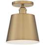 Motif 7 1/4" Wide Brushed Brass and White Ceiling Light