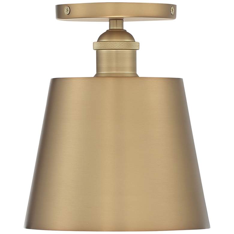 Image 6 Motif 7 1/4" Wide Brushed Brass and White Ceiling Light more views
