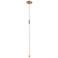 Motif 3/4" Wide Brushed Gold LED Mini Pendant