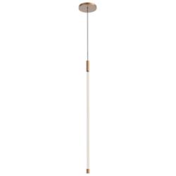 Motif 3/4" Wide Brushed Gold LED Mini Pendant