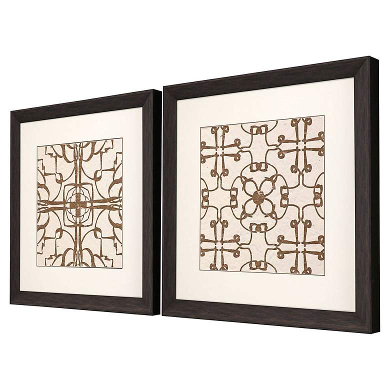 Image 5 Motif on Cream II 30" Square 2-Piece Framed Wall Art Set more views