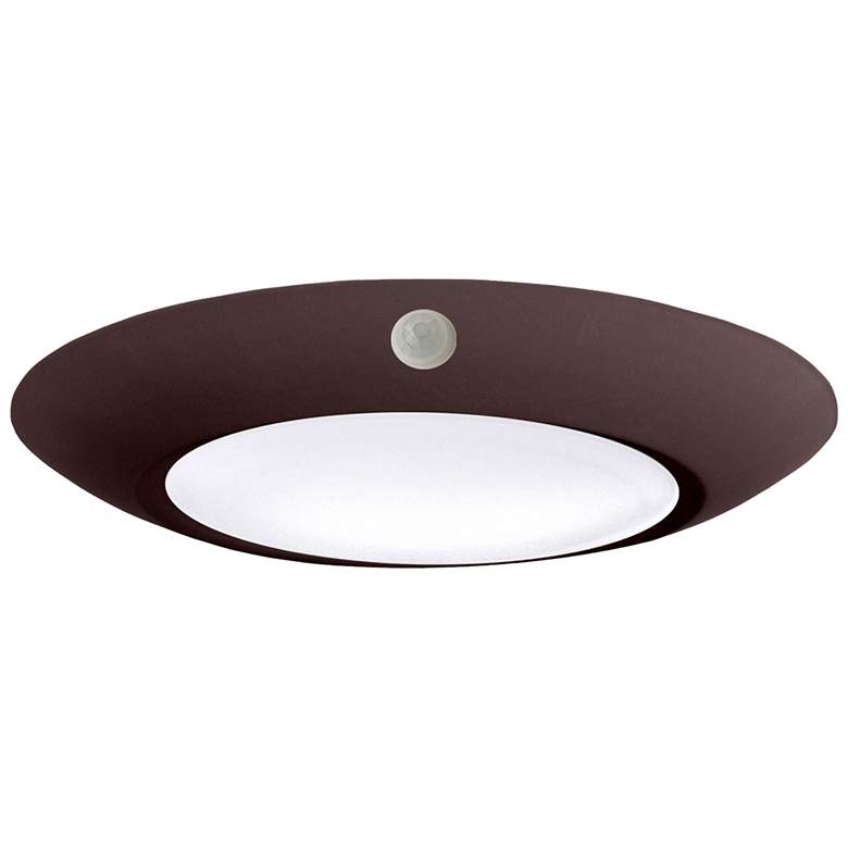 Image 1 Motion Sensor 7.4" Wide 15 Watt Modern LED Disk Ceiling Recessed Light