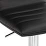 Motivo Black Faux Leather Adjustable Swivel Bar Stool