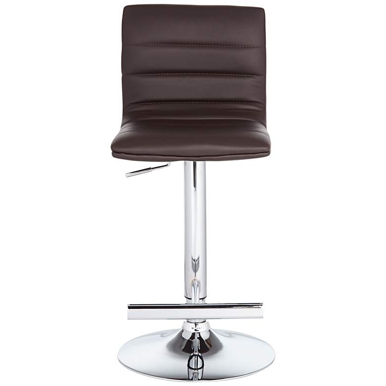 Image 4 Motivo Brown Faux Leather Adjustable Swivel Bar Stool more views