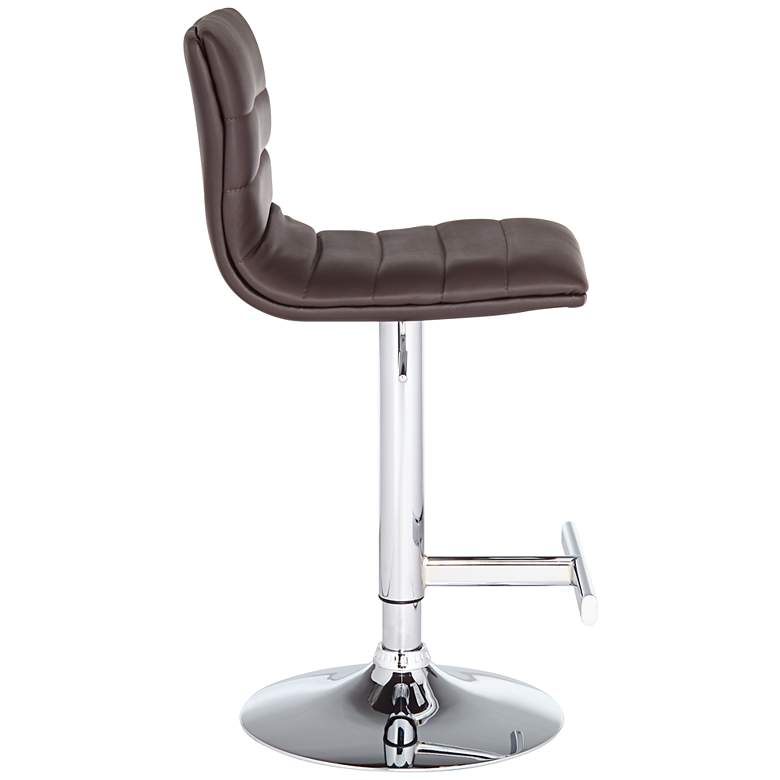 Image 5 Motivo Brown Faux Leather Adjustable Swivel Bar Stool more views