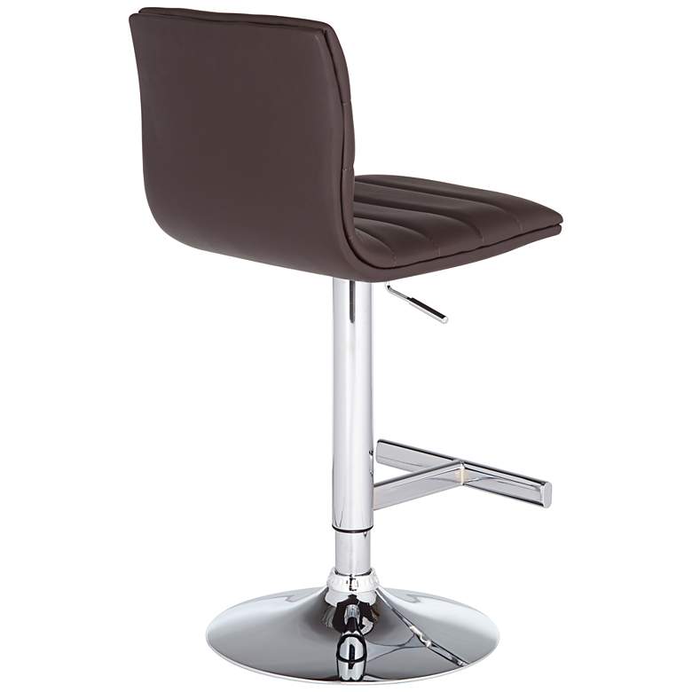 Image 6 Motivo Brown Faux Leather Adjustable Swivel Bar Stool more views