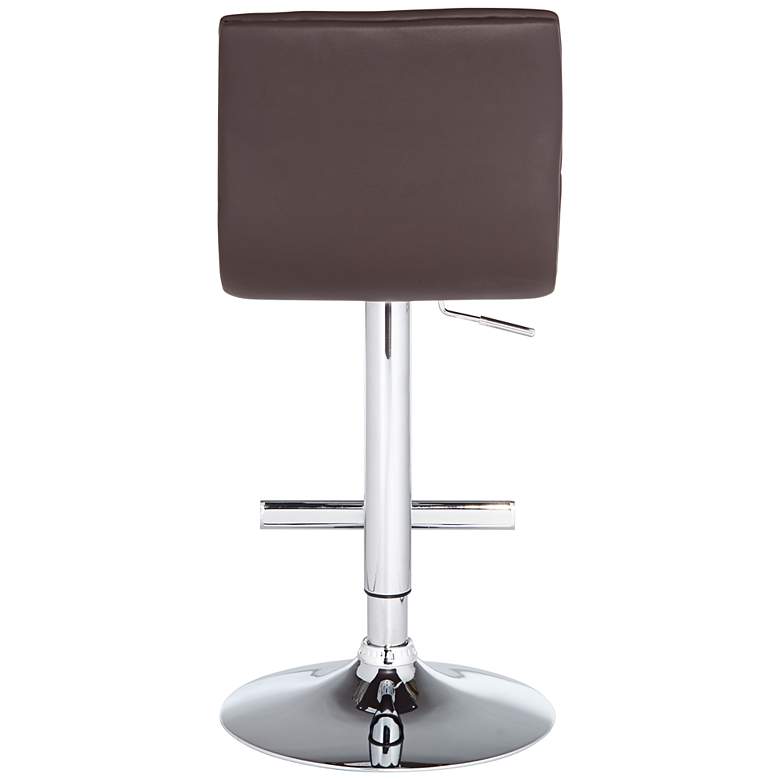 Image 7 Motivo Brown Faux Leather Adjustable Swivel Bar Stool more views