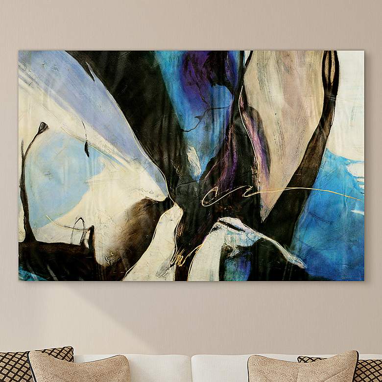 Image 2 Motivos 48" Wide Free Floating Tempered Glass Wall Art