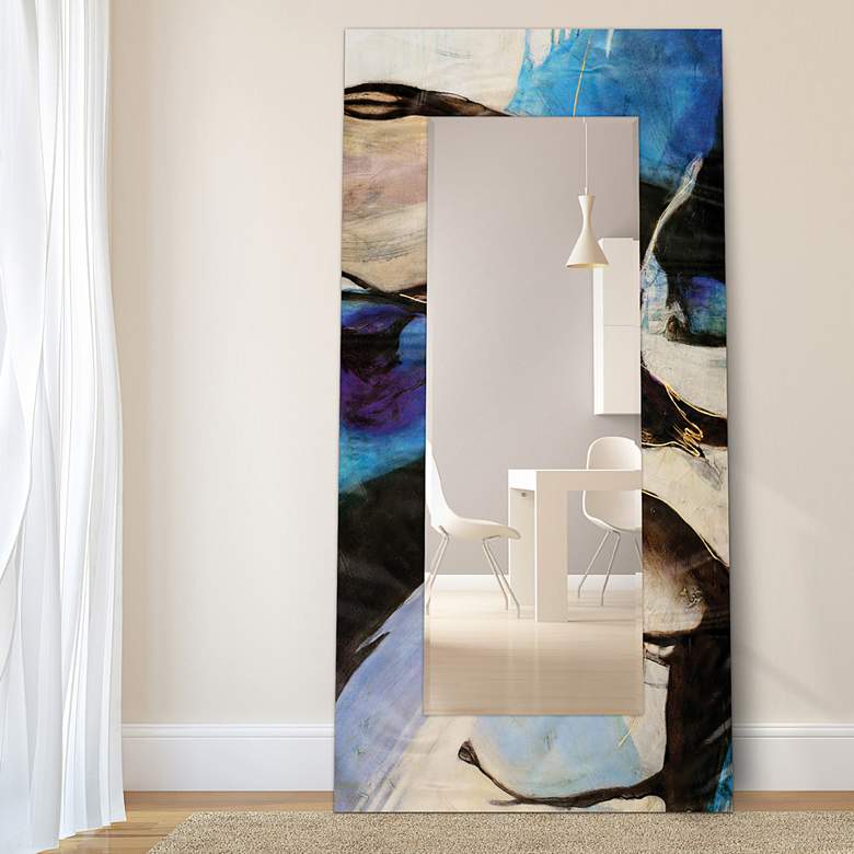 Image 2 Motivos Tempered Art Glass 36 inch x 72 inch Rectangular Wall Mirror