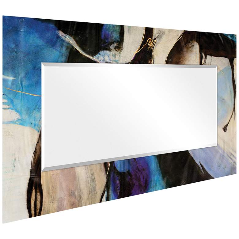 Image 7 Motivos Tempered Art Glass 36 inch x 72 inch Rectangular Wall Mirror more views
