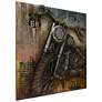 Motorcycle 1 40" Square Metal Dimensional Wall Art in scene