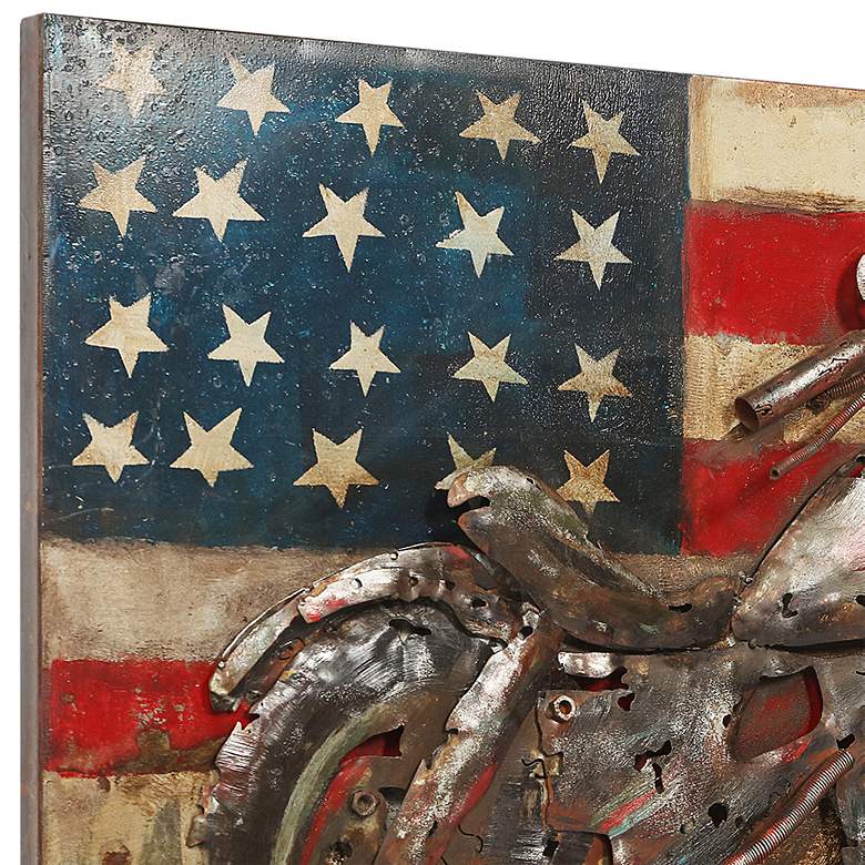 Image 3 Motorcycle 3 48" Wide Mixed Media Metal Dimensional Wall Art more views