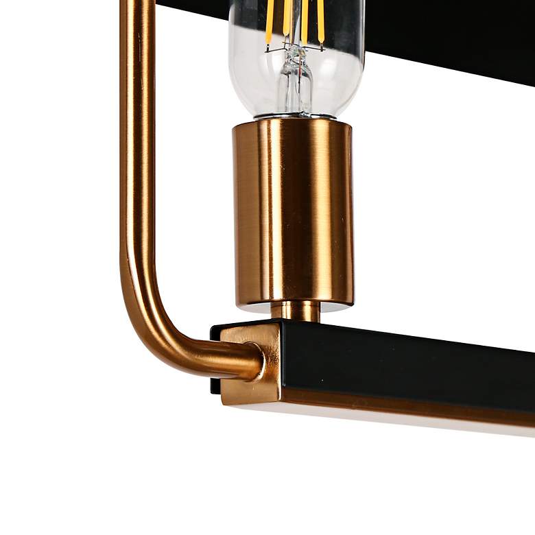 Image 5 Mouillure 35" Wide Black and Brass 5-Light Island Chandelier more views