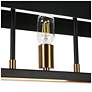 6_Mouillure 35" Wide Black and Brass 5-Light Island Chandelier more views