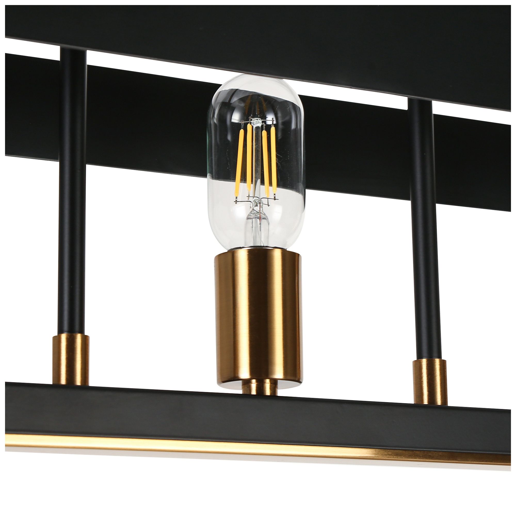 Mouillure 5-Light Black Gold Island Chandelier