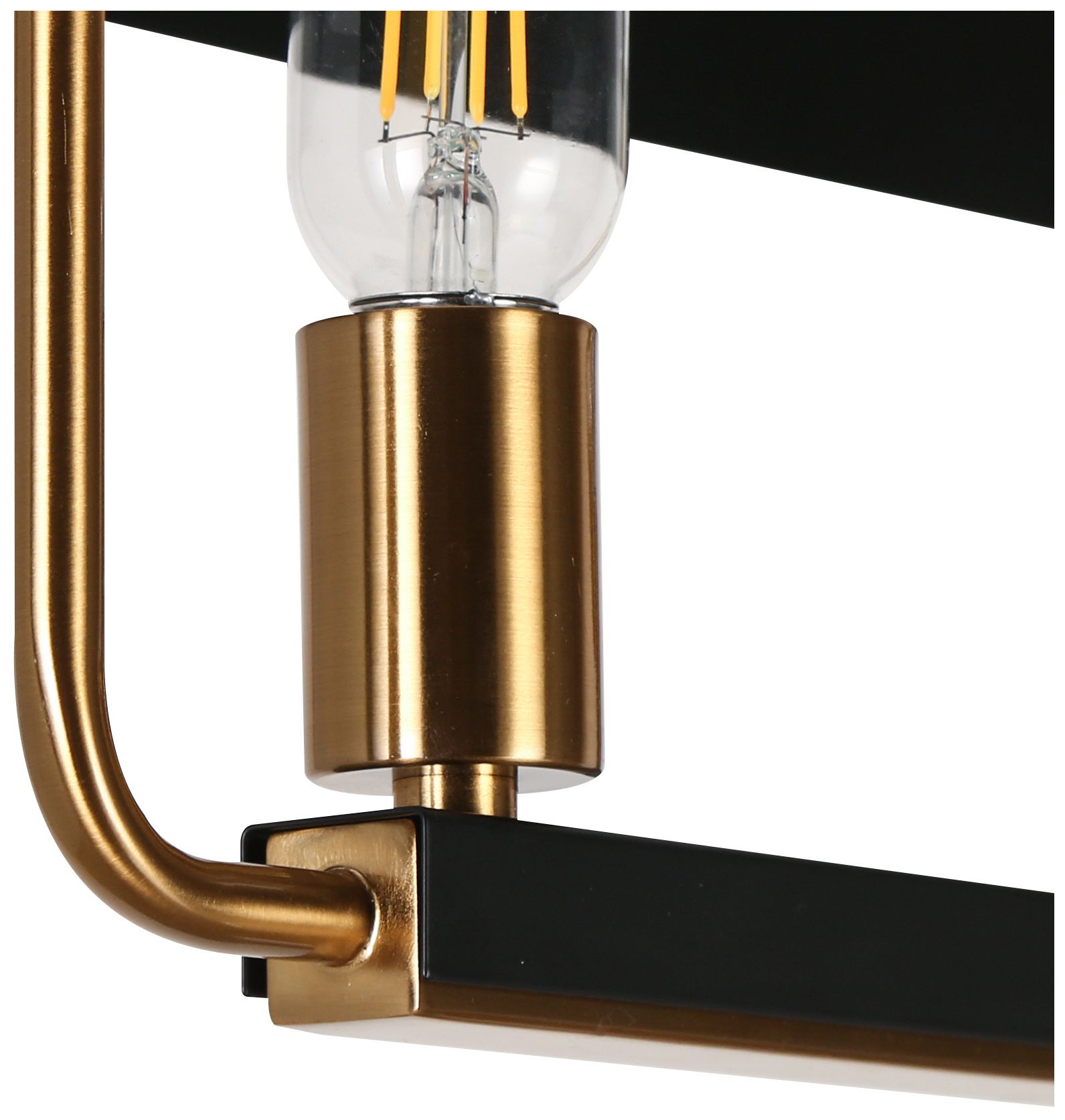 Mouillure 5-Light Black Gold Island Chandelier