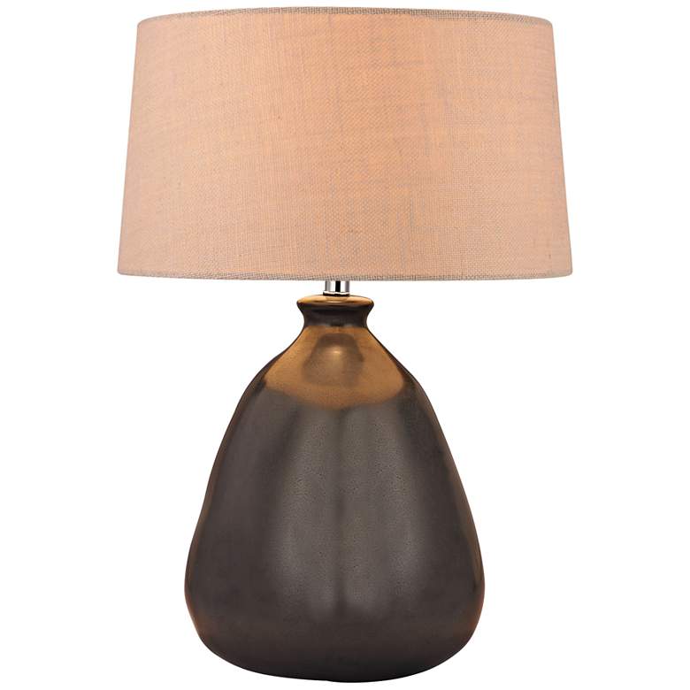 Image 1 Mound Metallic Bronze Ceramic Table Lamp