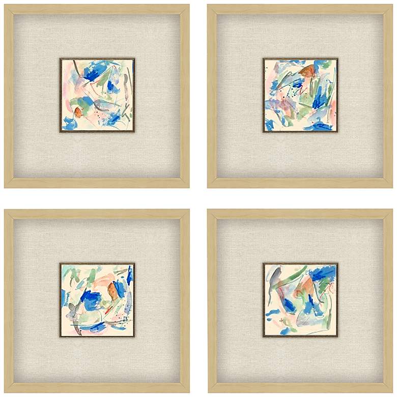 Image 3 Mountain and Sea 16 inch Square 4-Piece Framed Wall Art Set