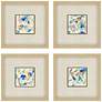 Mountain and Sea 16" Square 4-Piece Framed Wall Art Set in scene