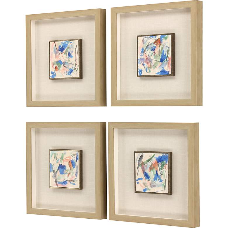 Image 5 Mountain and Sea 16 inch Square 4-Piece Framed Wall Art Set more views