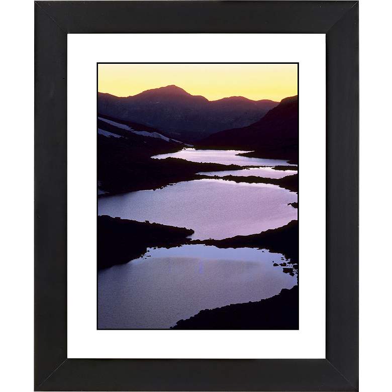 Image 1 Mountain Lakes Black Frame Giclee 23 1/4 inch High Wall Art