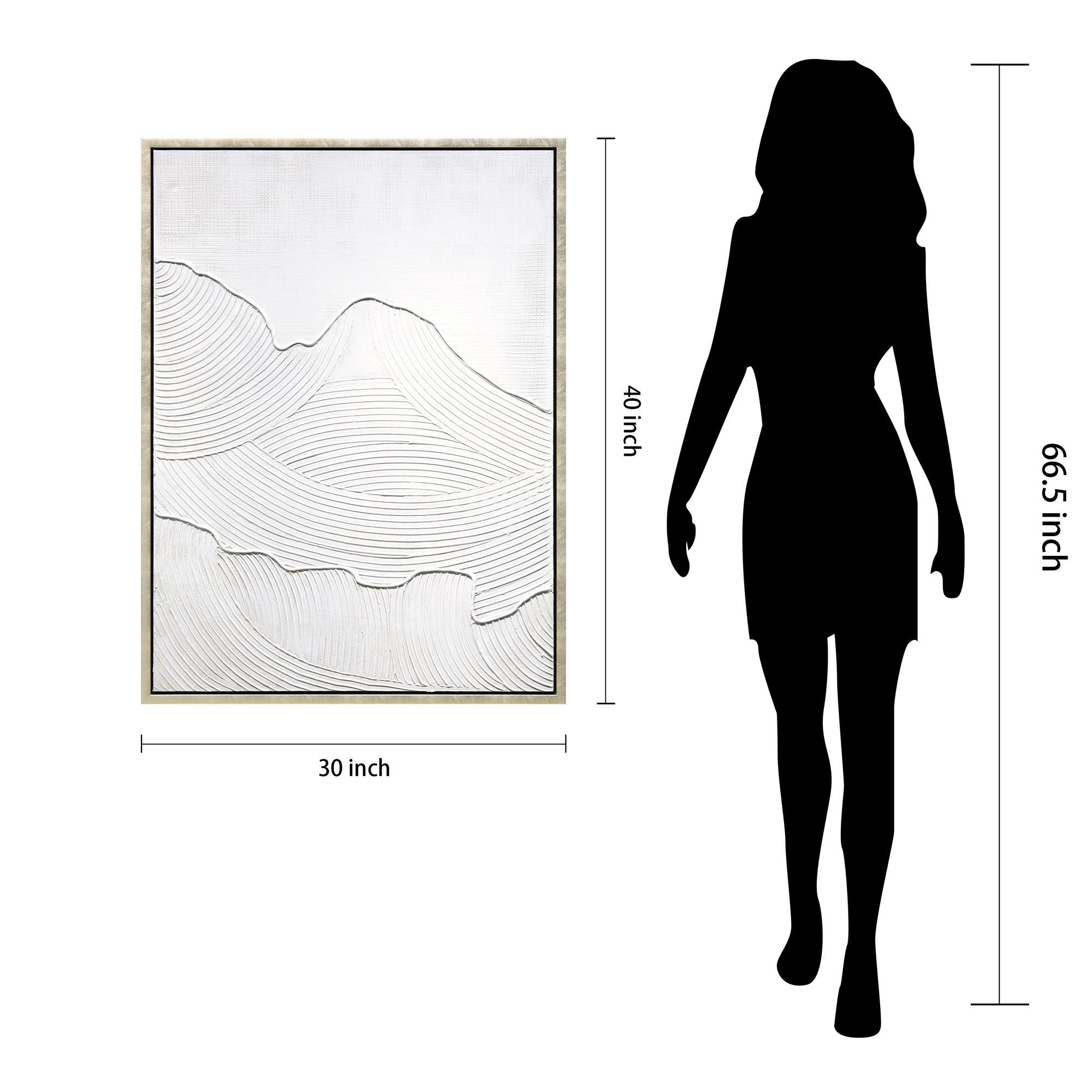 Mountain Serenity 40" High Framed Canvas Wall Art