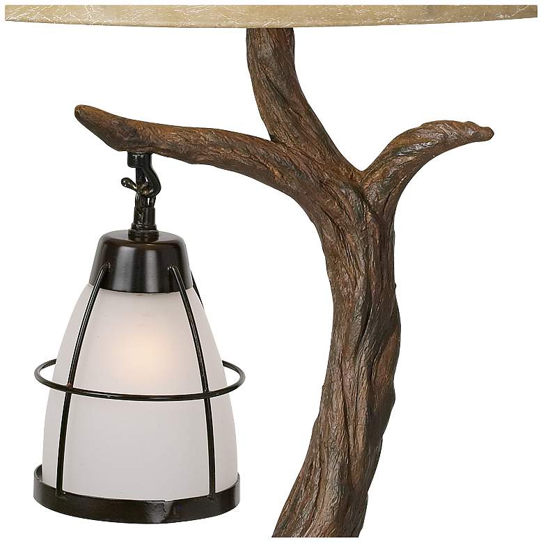 Image 4 Mountain Wind Aged Oak Tree Table Lamp with Nightlight more views