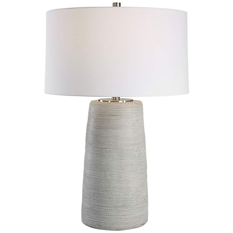 Image 2 Mountainscape Neutral Off-White and Gray Ceramic Table Lamp