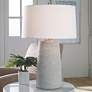 Mountainscape Neutral Off-White and Gray Ceramic Table Lamp