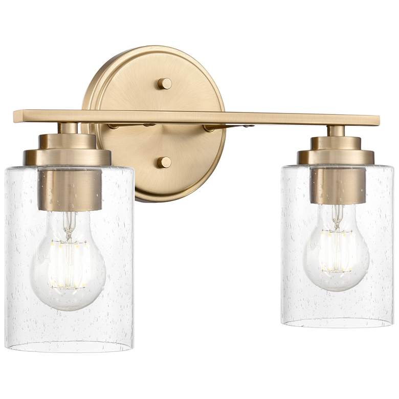 Image 1 Moven 14.25" Wide 2-Light Vanity in Modern Gold