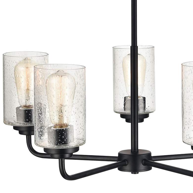 Image 3 Moven 20" Wide Matte Black 5-Light Chandelier more views