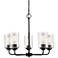 Moven 23" Wide Rubbed Bronze 5-Light Chandelier